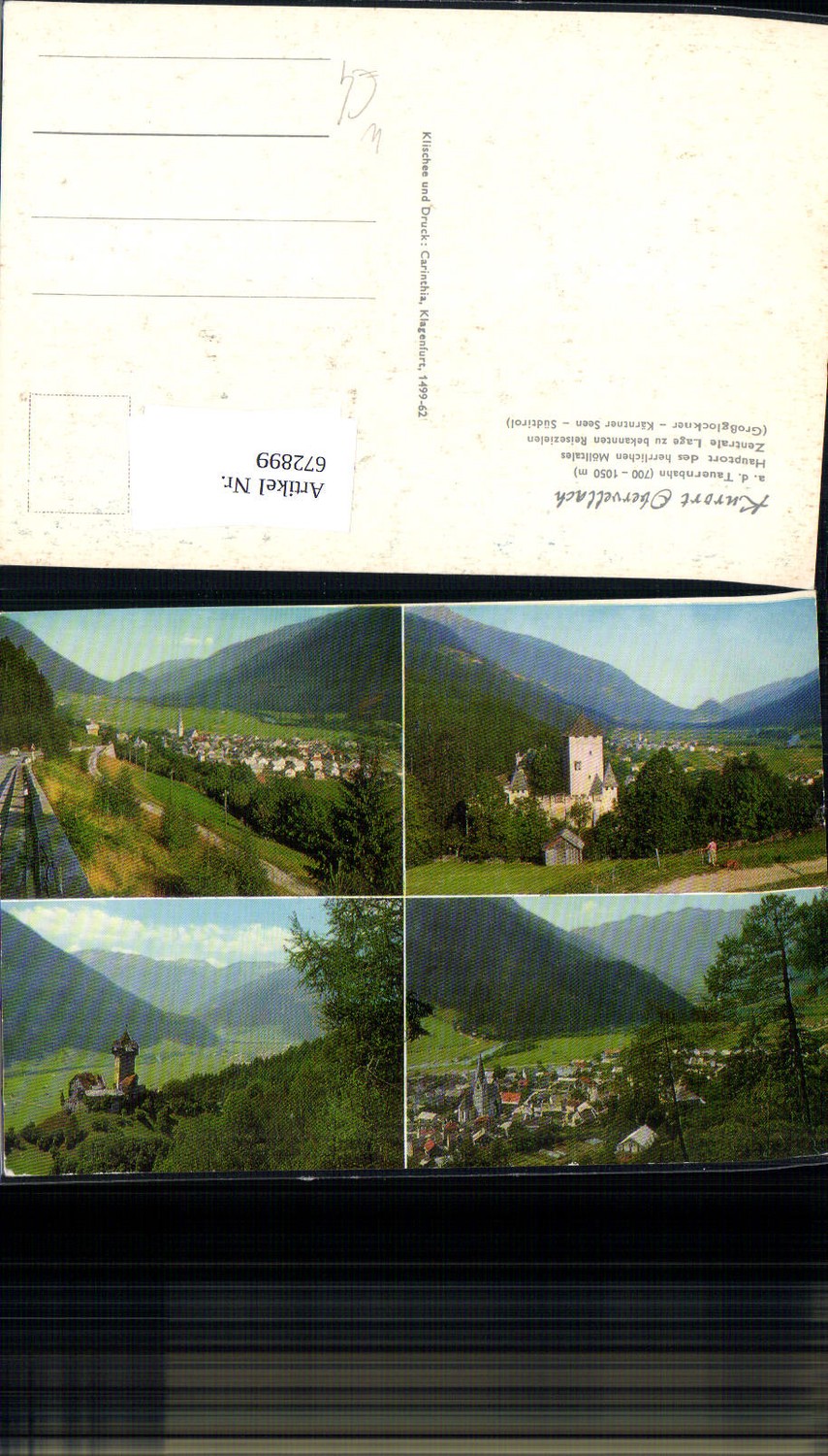 672899,Mehrbild Ak Obervellach Ansichten Mölltal Burg Falkenstein