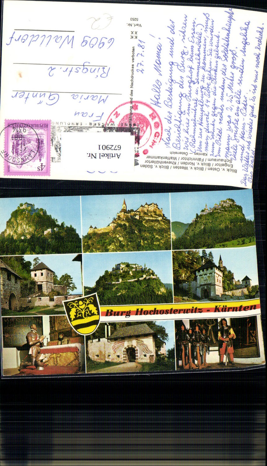 672901,Mehrbild Ak Burg Hochosterwitz Launsdorf Sankt Georgen am Längsee