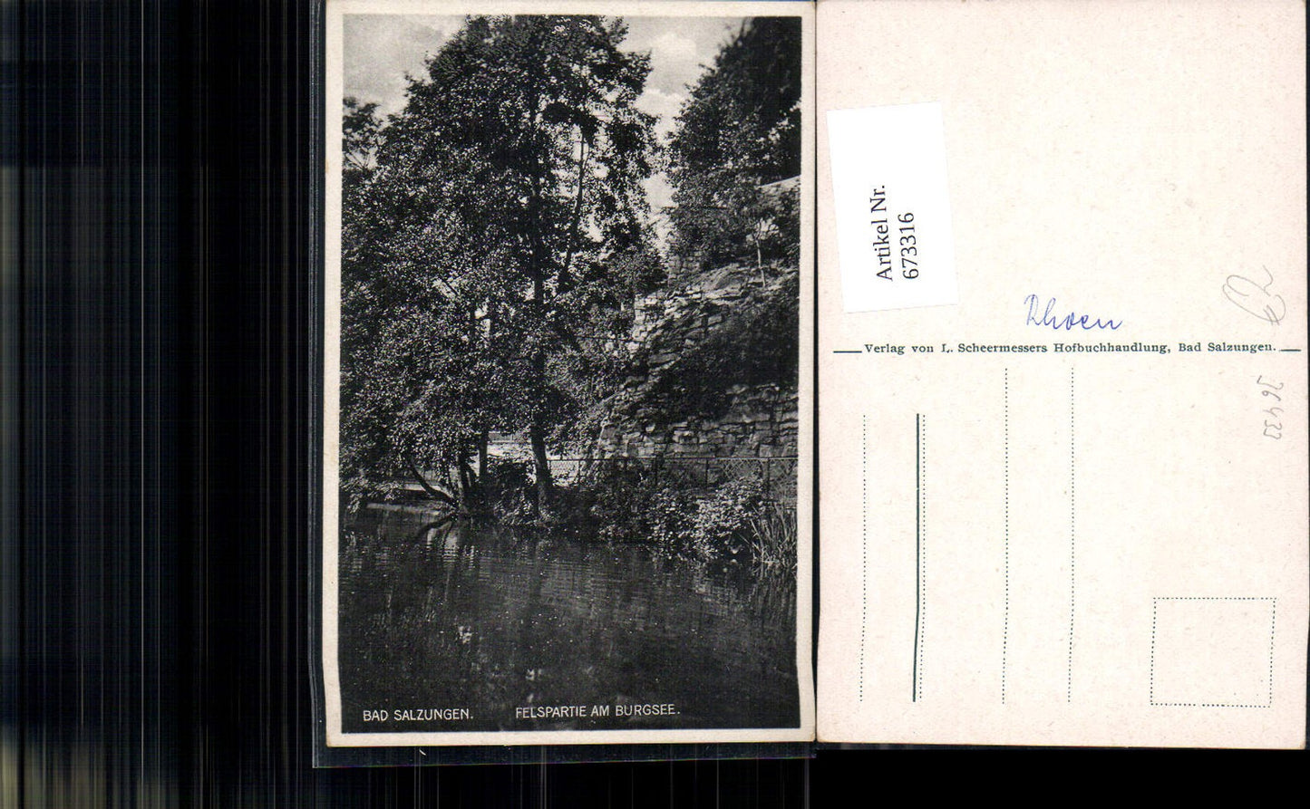 673316, Bad Salzungen, rocky area at Burgsee