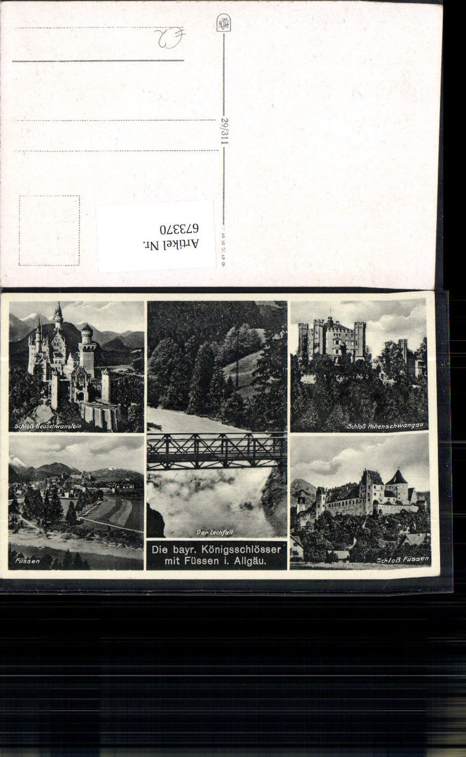 673370,Mehrbild Ak Füssen i. Allgäu Schloss Neuschwanstein Schloss Füssen