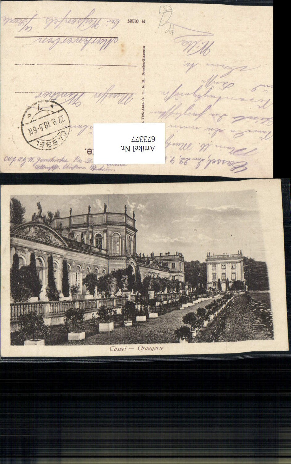 673377,Cassel Kassel Orangerie Feldpost