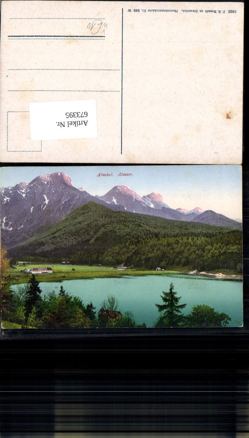 673395,Grünau im Almtal Almsee pub F. E. Brandt 589W