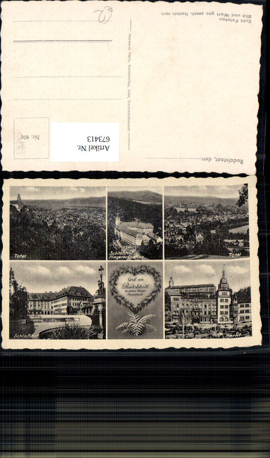 673413, Multi-image Ak Rudolstadt Total Castle Courtyard Market