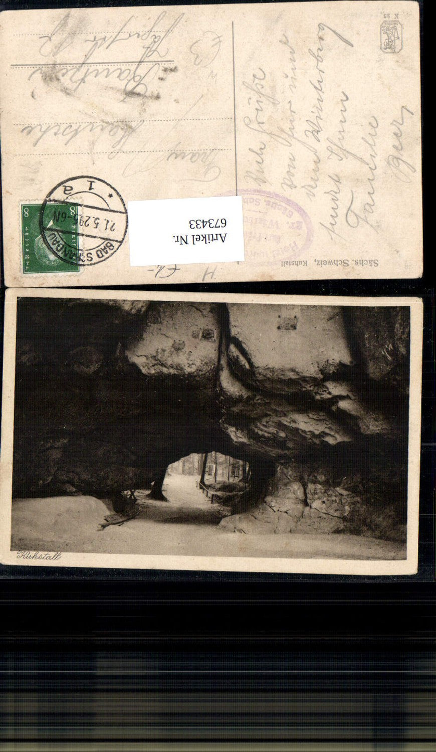 673433,Sächs. Schweiz Kuhstall Bad Schandau Felsentor