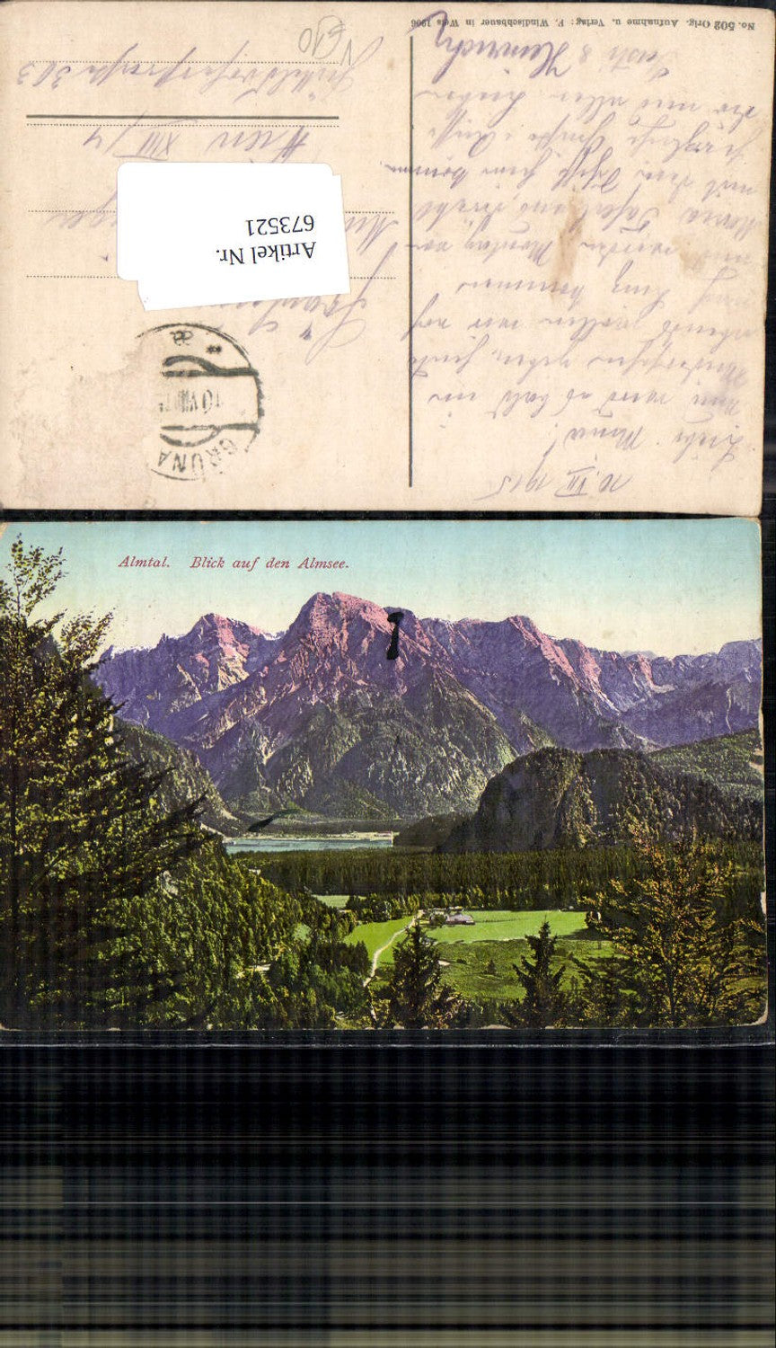 673521,Grünau im Almtal Blick auf d. Almsee pub F. Windischbauer 502