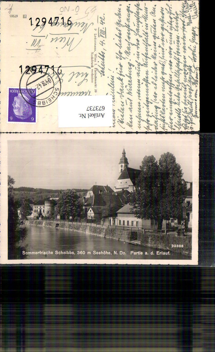 673737,Foto Ak Scheibbs Partie a. d. Erlauf