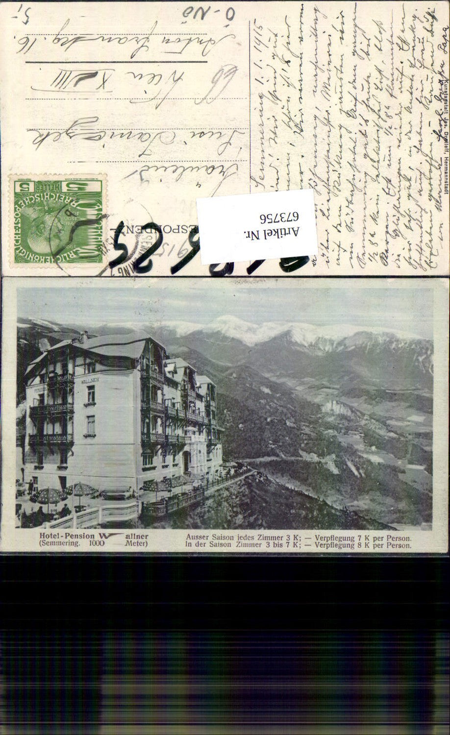 673756, Hotel Pension Wallner Semmering Semmering-Kurort