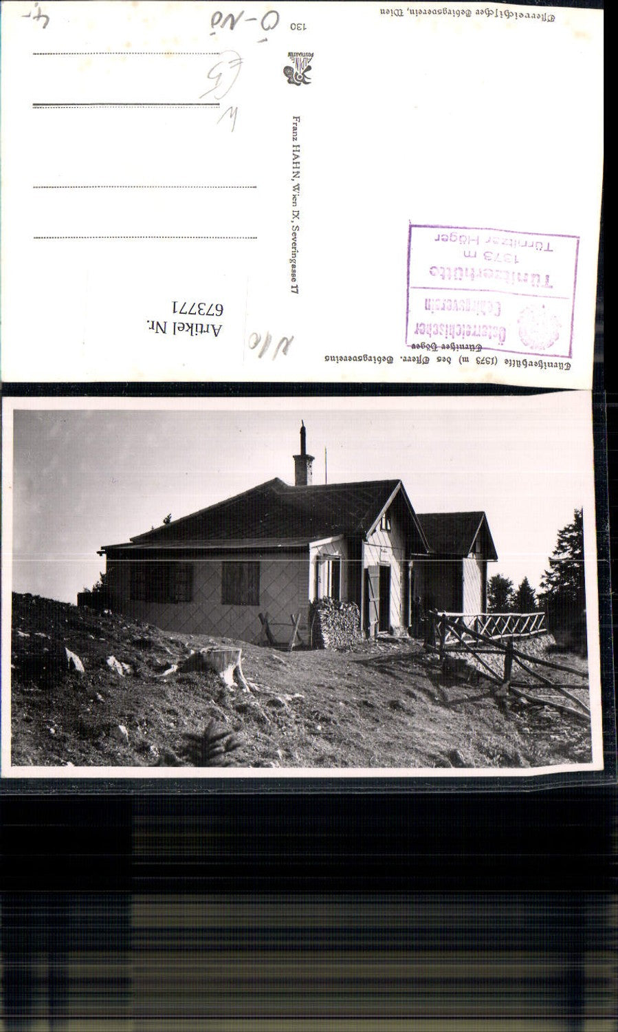 673771,Foto Ak Türnitzerhütte Türnitzer Höger Türnitz