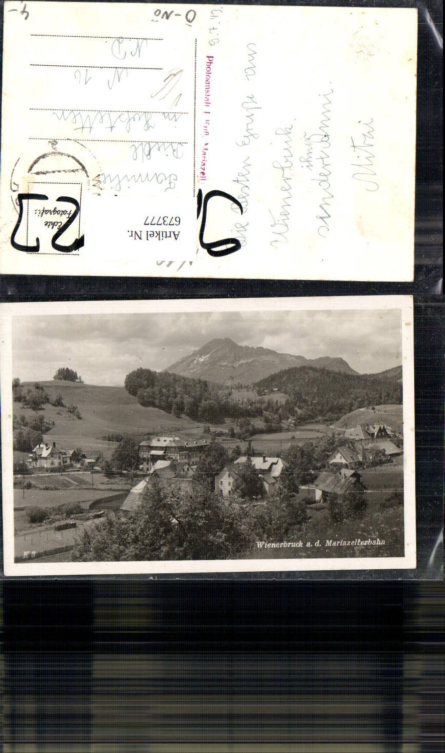 673777,Foto Ak Wienerbruck a. d. Mariazellerbahn Annaberg pub J. Kuß K 3