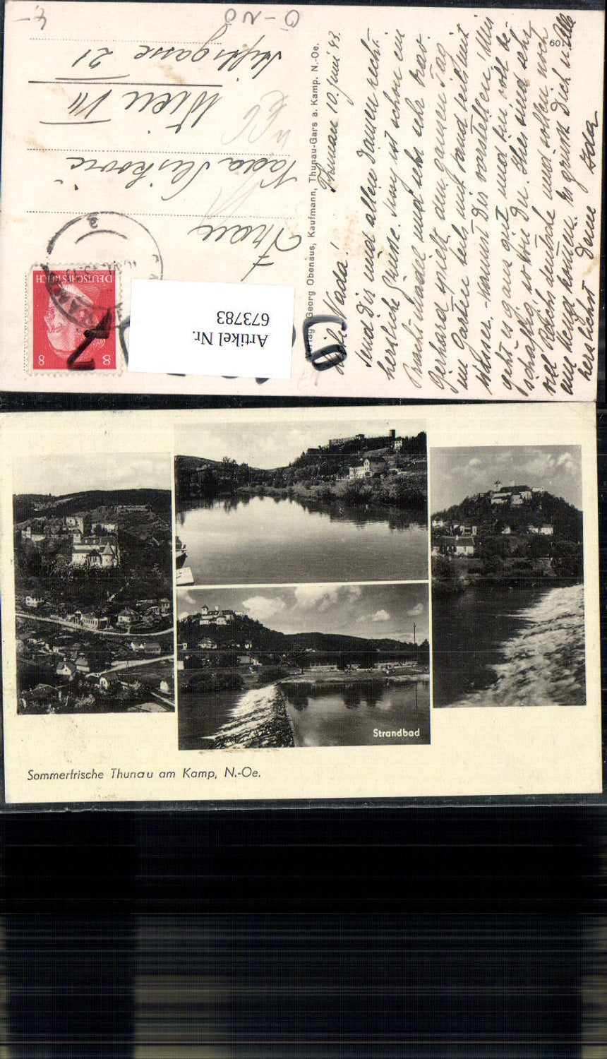 673783,Mehrbild Ak Thunau a. Kamp Gars am Kamp Strandbad Burgruine