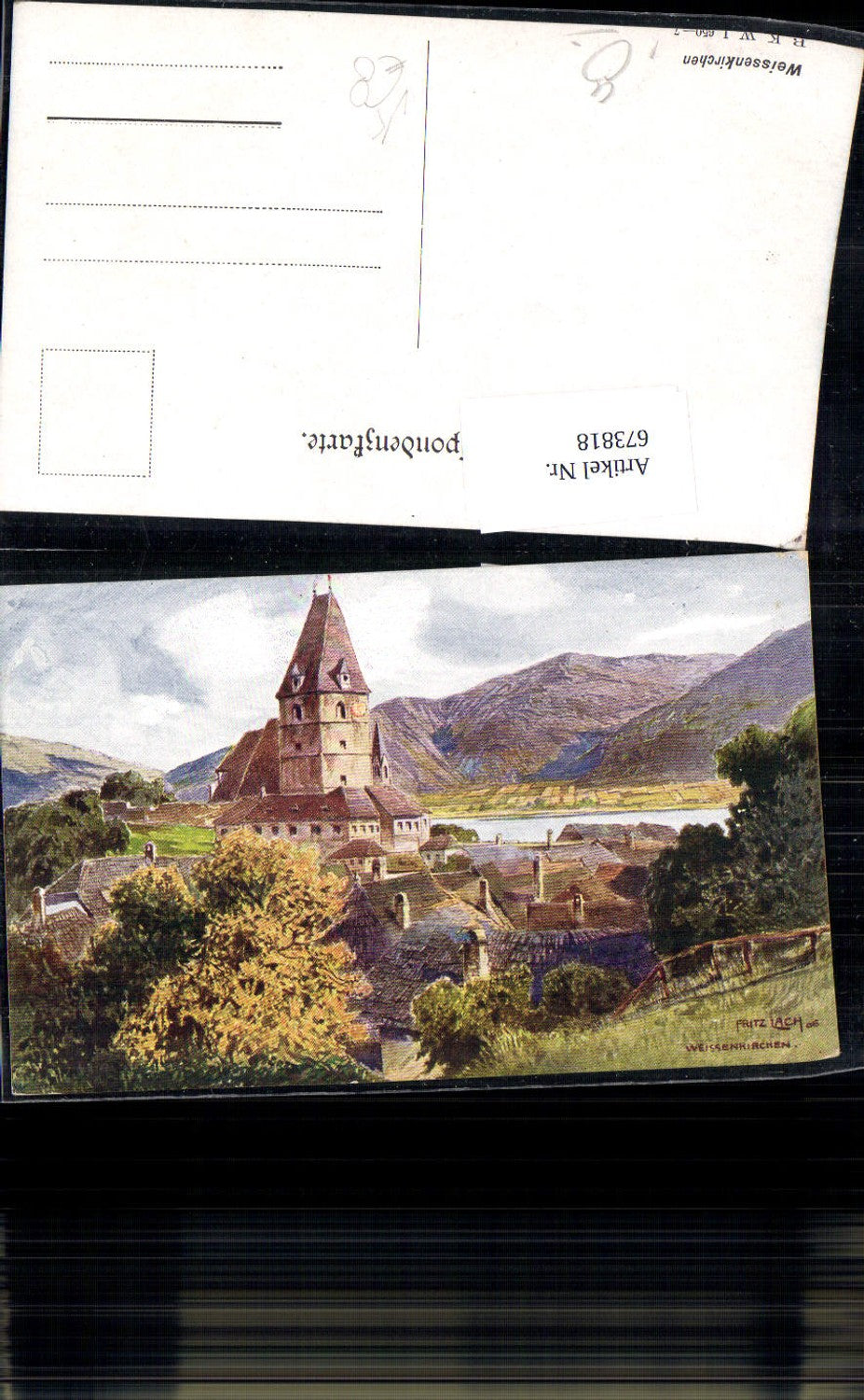 673818,Künstler Ak Fritz Lach Weißenkirchen in der Wachau pub B.K.W.I. 650/7