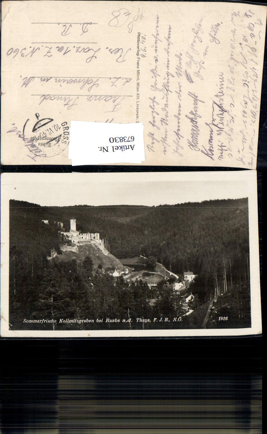 673830,Foto Ak Ludweis-Aigen Kollmitzgraben Ruine Kollmitz Feldpost Res. Laz 1a ZN 360