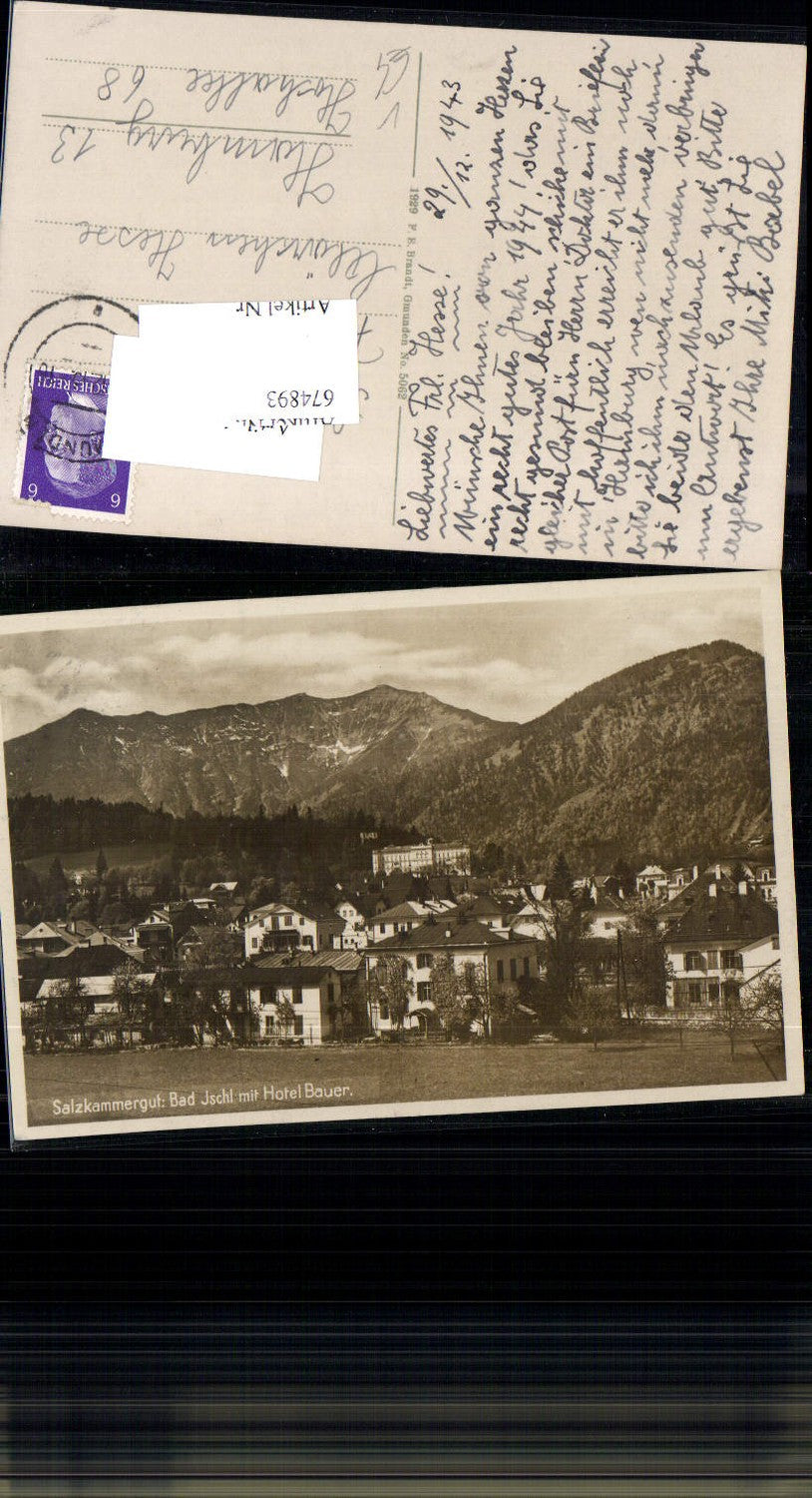 674893,Bad Ischl Salzkammergut Hotel Bauer pub F.E. Brandt 5062