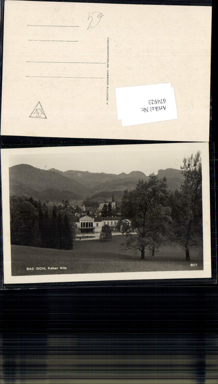 674923,Bad Ischl Salzkammergut kaiserliche Villa Kaiservilla