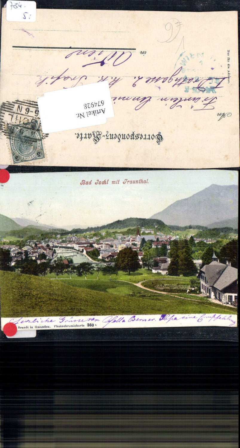 674928,Bad Ischl Salzkammergut m. Traunthal pub F.E. Brandt 360