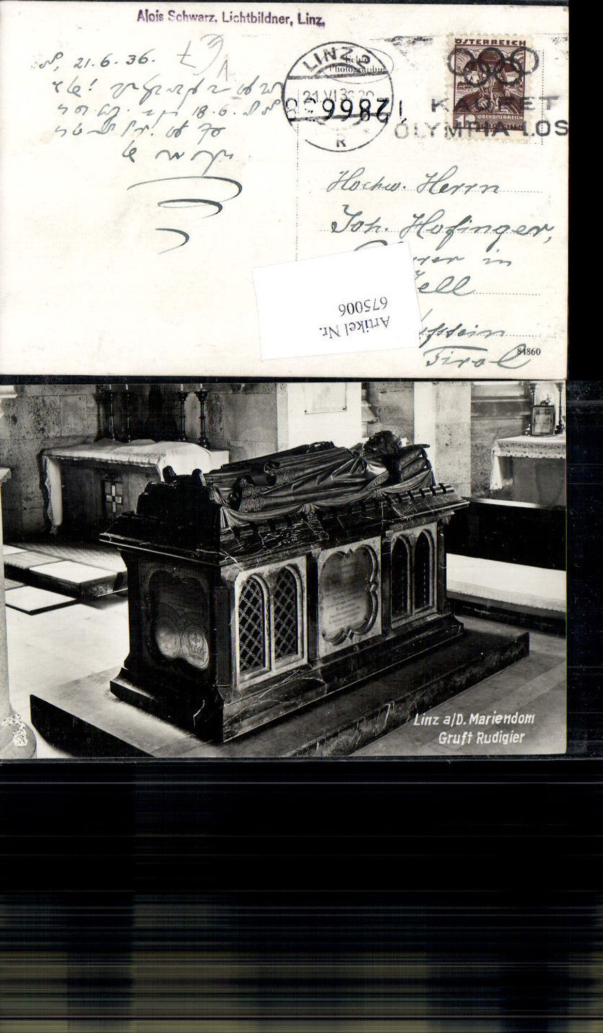 675006,Linz an der Donau Gruft Rudigier Mariendom