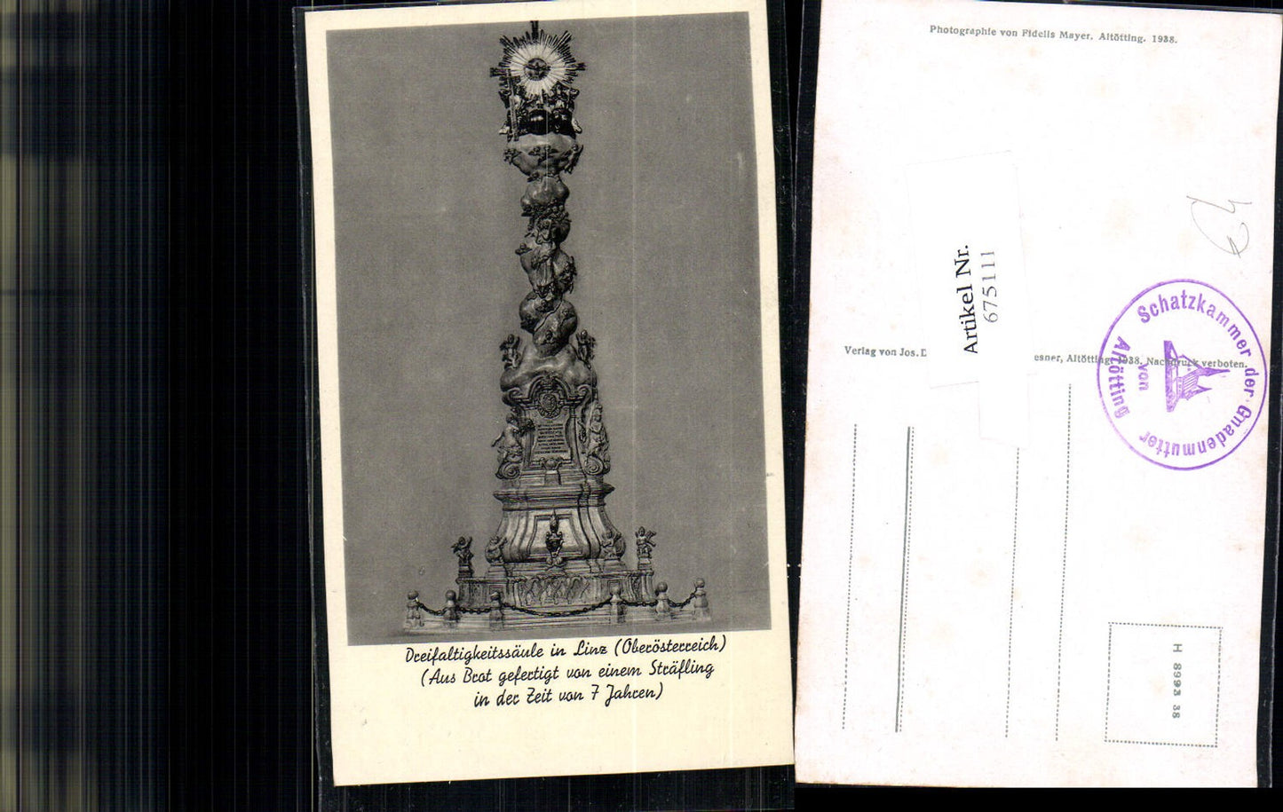 675111,Linz an der Donau Dreifaltigkeitssäule