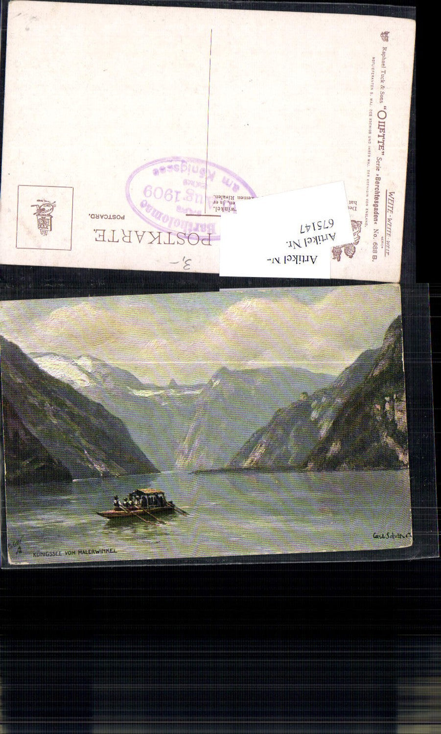 675146,Raphael Tuck Carl Schultze St. Bartholomä am Königsee Berchtesgaden