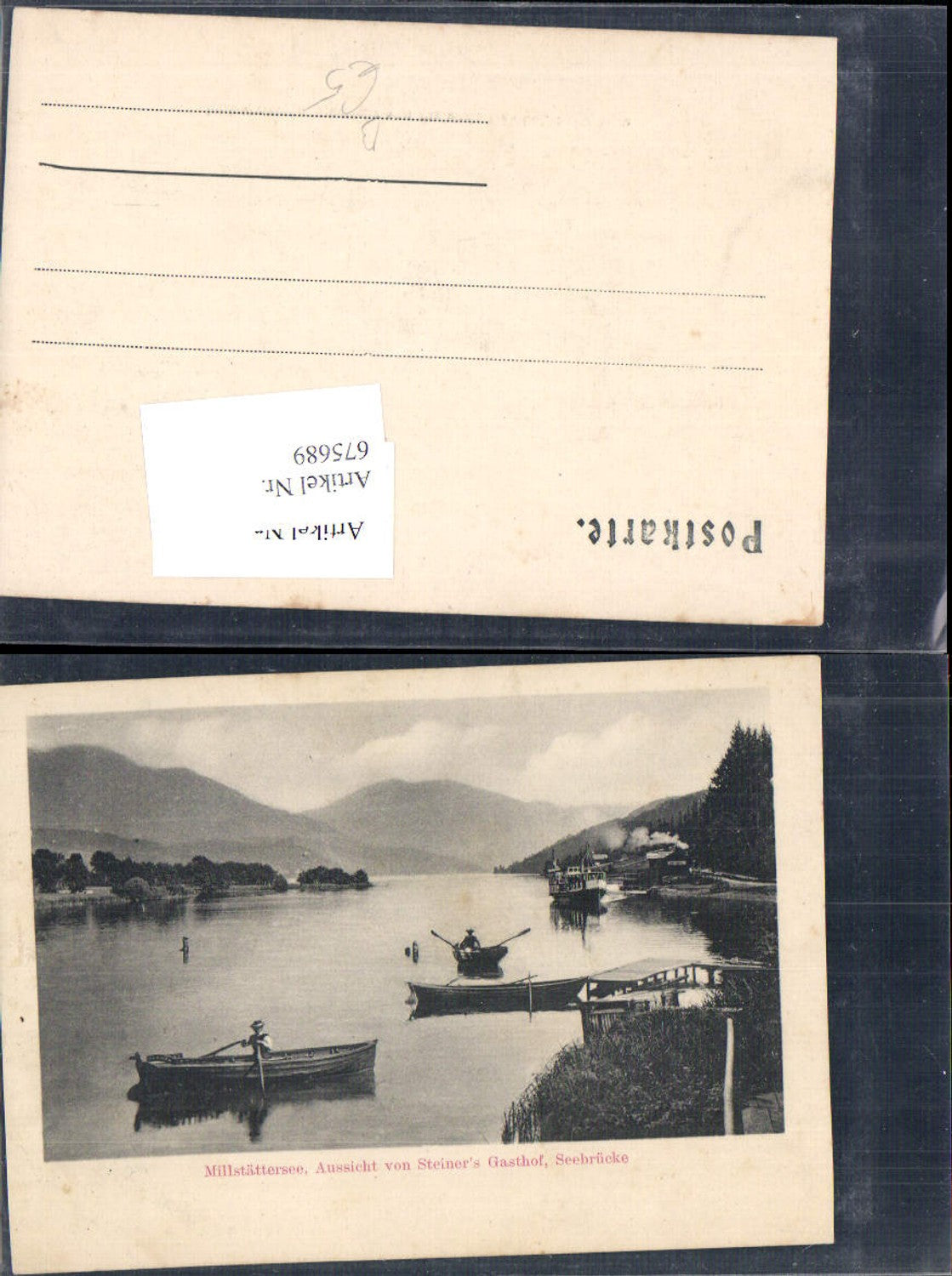 675689,Millstatt am See Gasthof Steiner Seebrücke Boote
