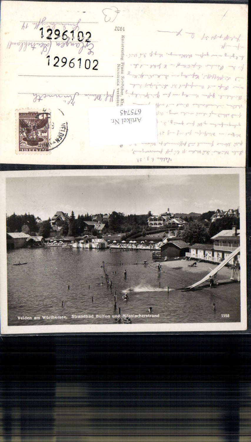 675745,Velden am Wörthersee Strandbad Bad Bulfon Rutsche Wasserrutsche