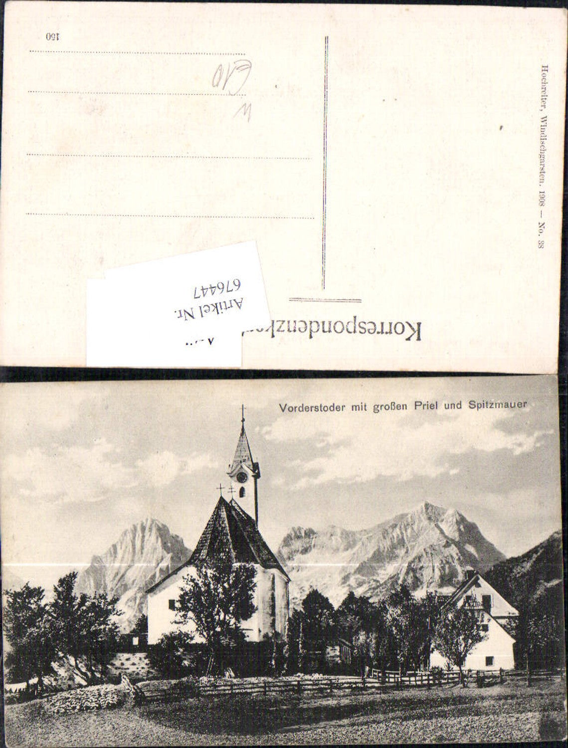676447,Vorderstoder m. gr. Priel Spitzmauer pub Hochreiter 38