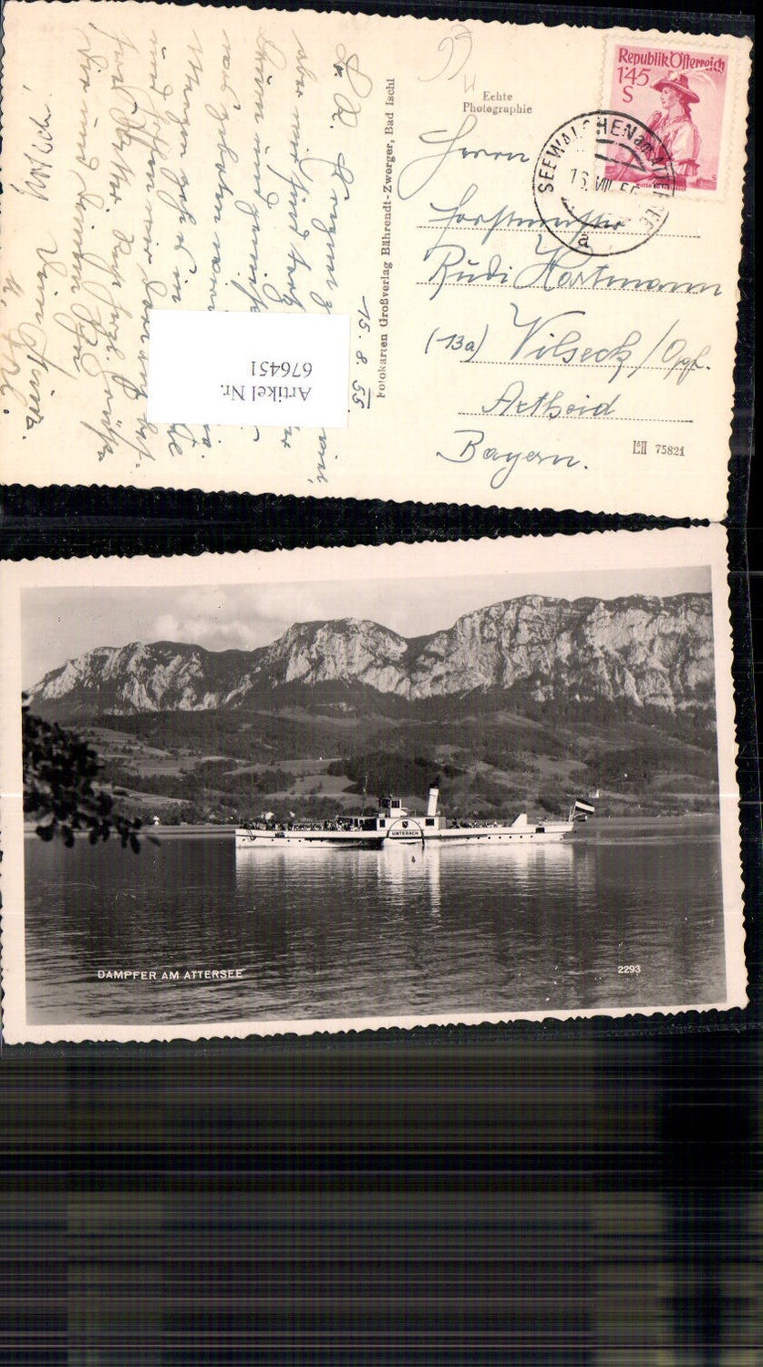 676451,Dampfer Unterach am Attersee Schiff