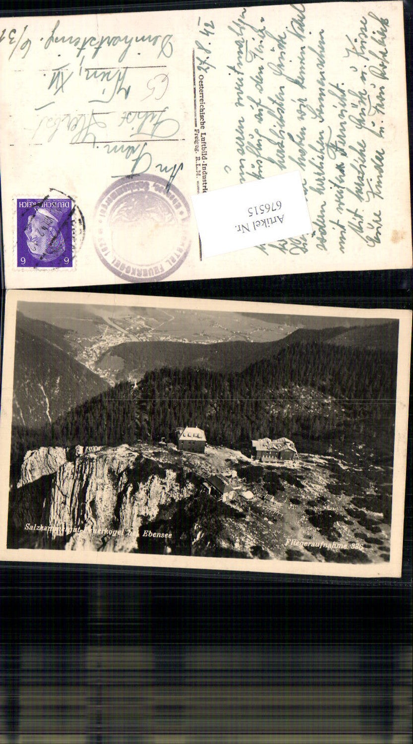 676515,Feuerkogel bei Ebensee Höllengebirge Fliegeraufnahme