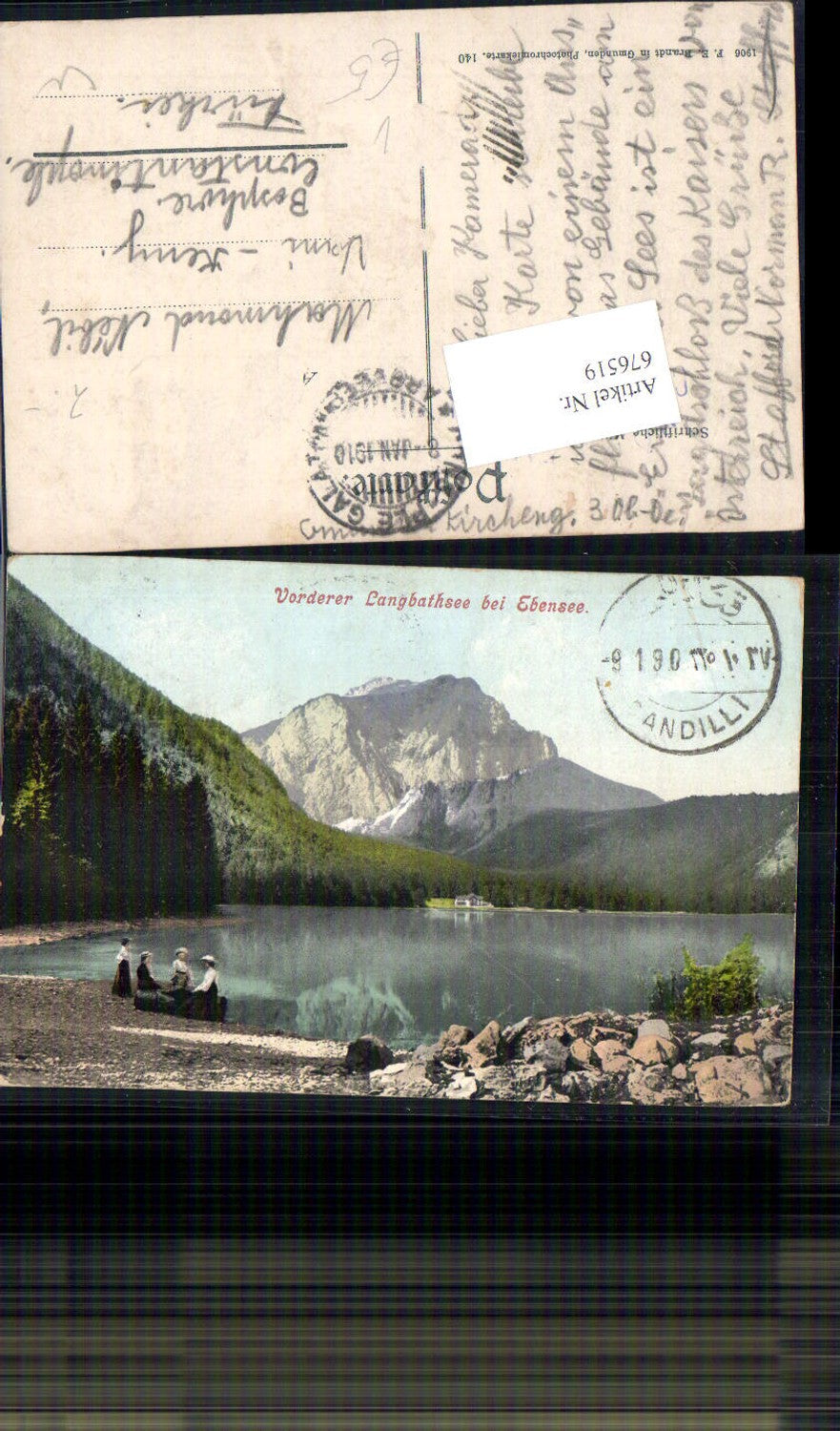 676519,Vorderer Langbathsee bei Ebensee Picknick Leute pub Brandt 140