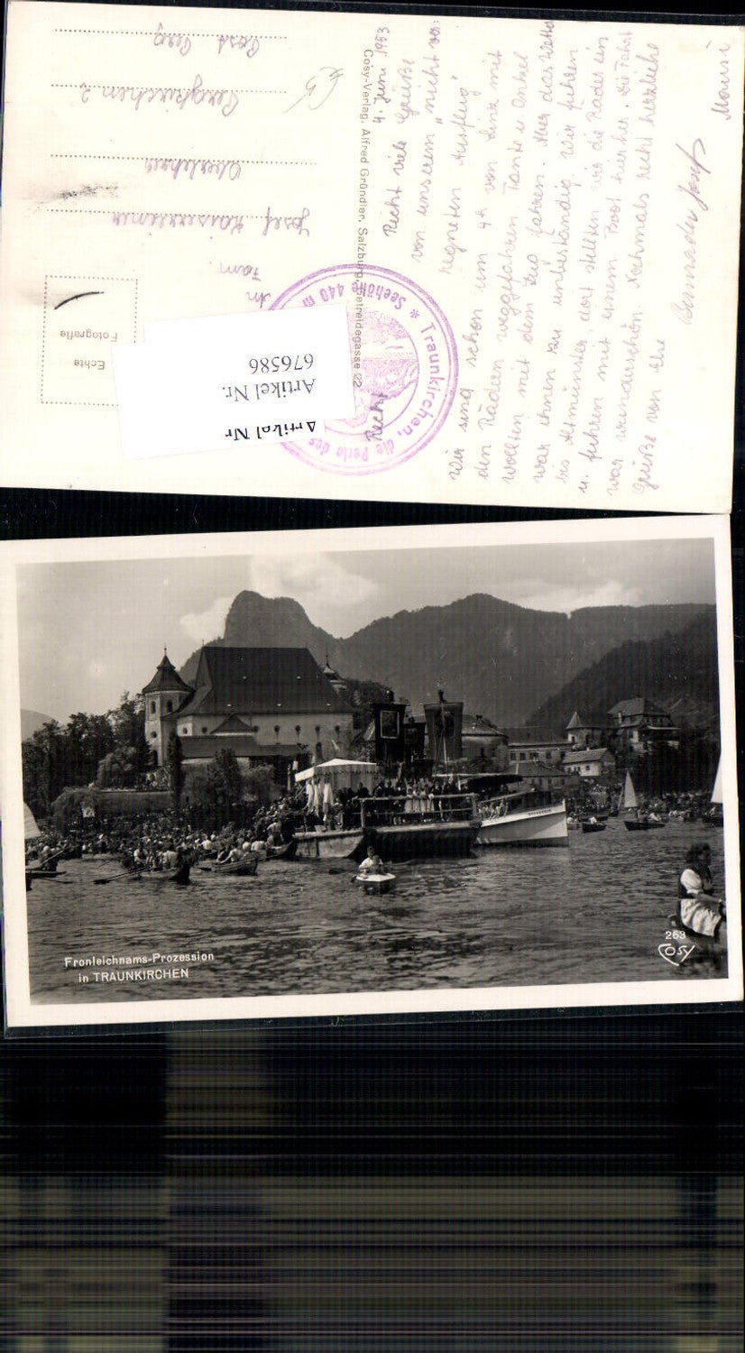 676586,Traunkirchen am Traunsee Fronleichnamprozession