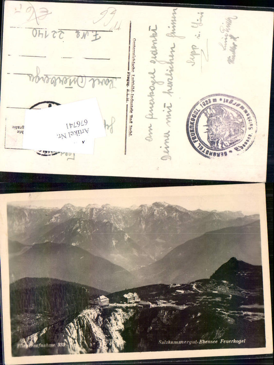 676741,Fliegeraufnahme Ebensee Feuerkogel Höllengebirge