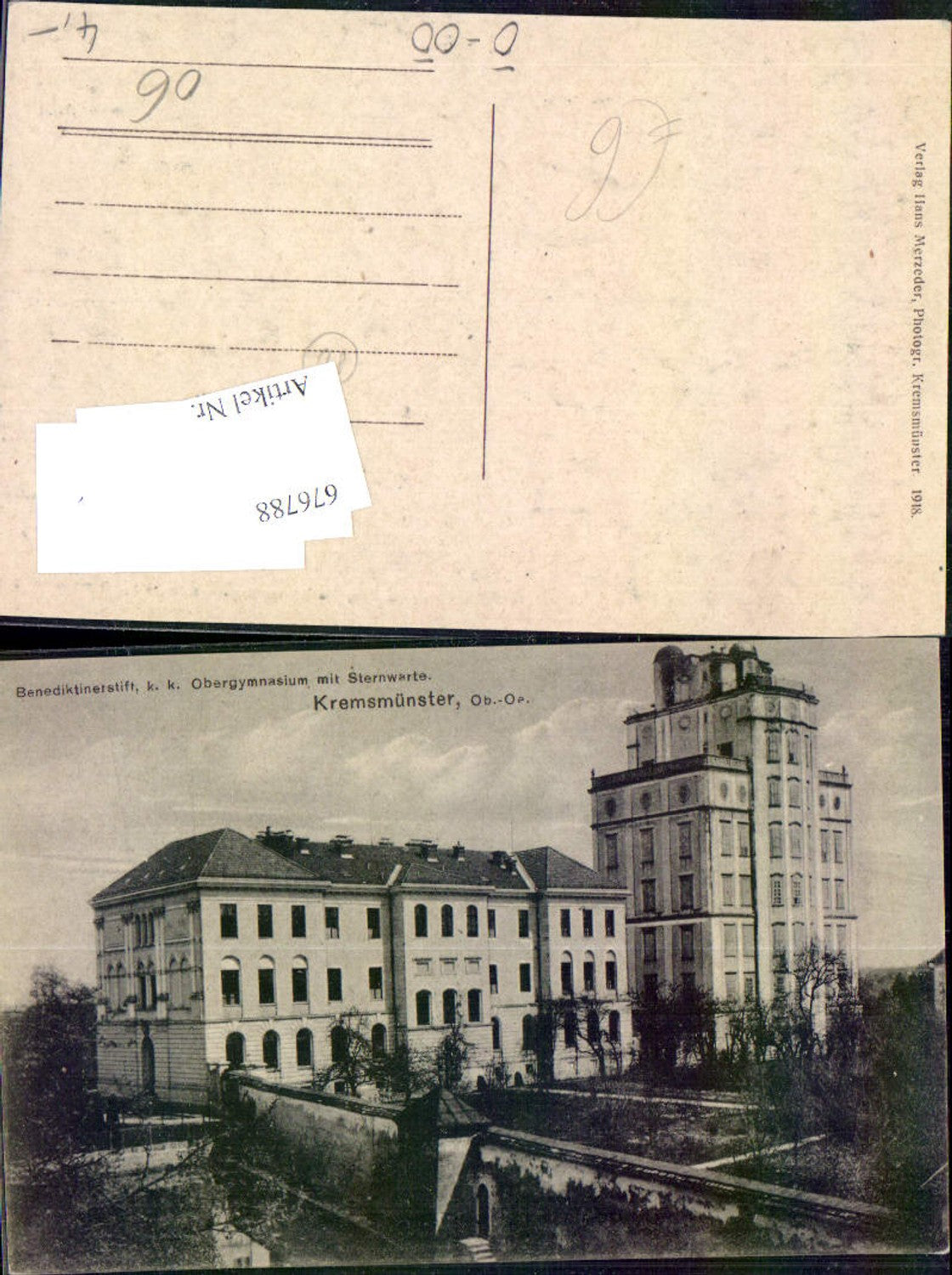 676788,Kremsmünster Sternwarte Warte Observatorium