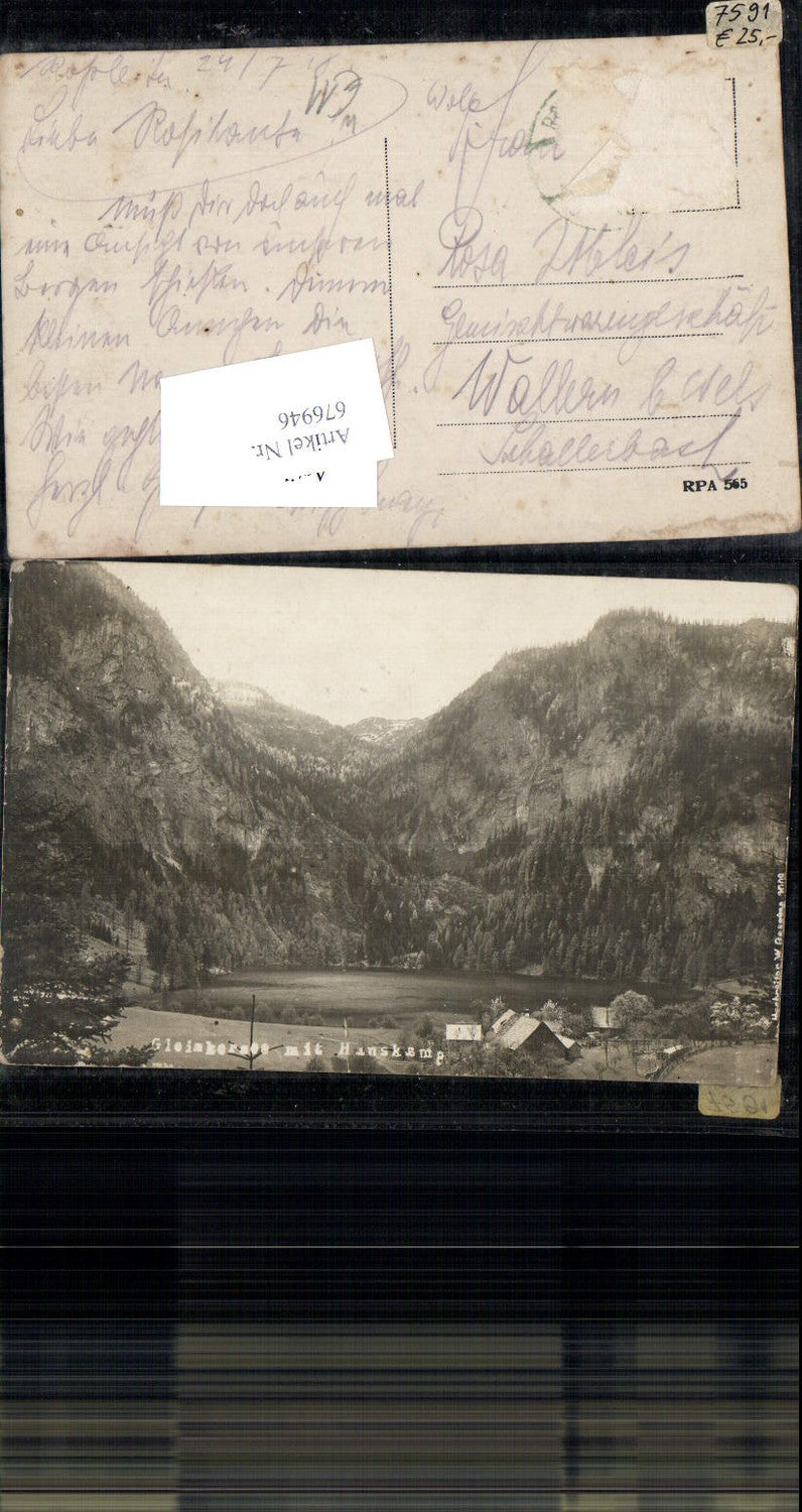 676946,tolle Foto-AK Gleinkersee bei Windischgarsten Spital am Pyhrn pub Hochreiter