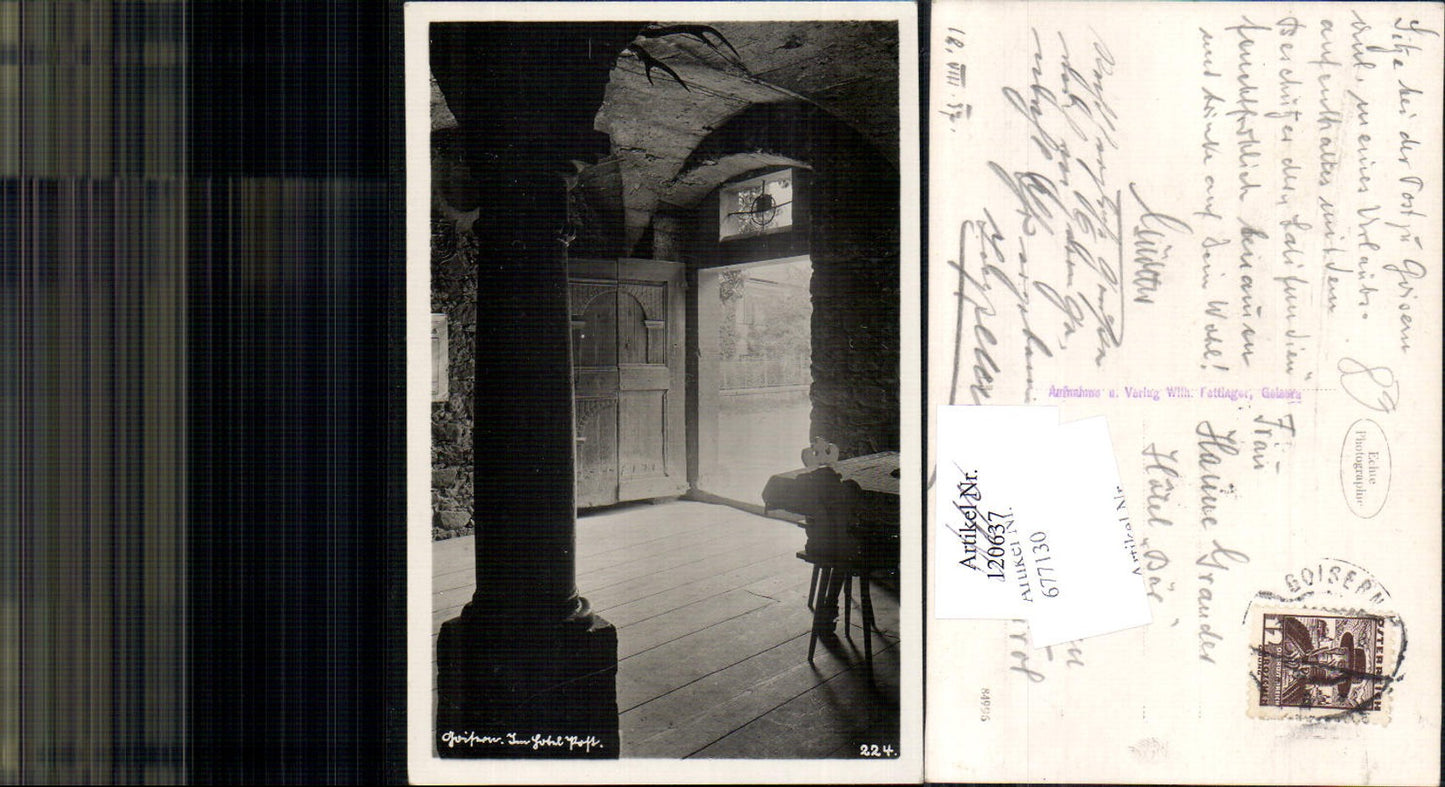 677130,Foto-AK Goisern Hotel Post Tür Eingang