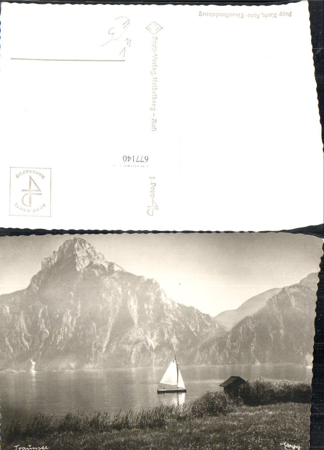 677140,Fotokunst Verlag Popp Glatz Traunsee Gmunden Ebensee Boot Segelboot