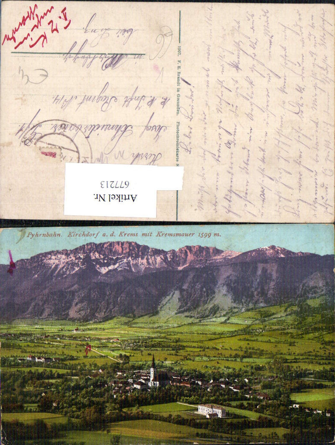 Pyhrnbahn Kirchdorf an der Krems n. Waldegg Inf. Reg. 14 pub Brandt 881