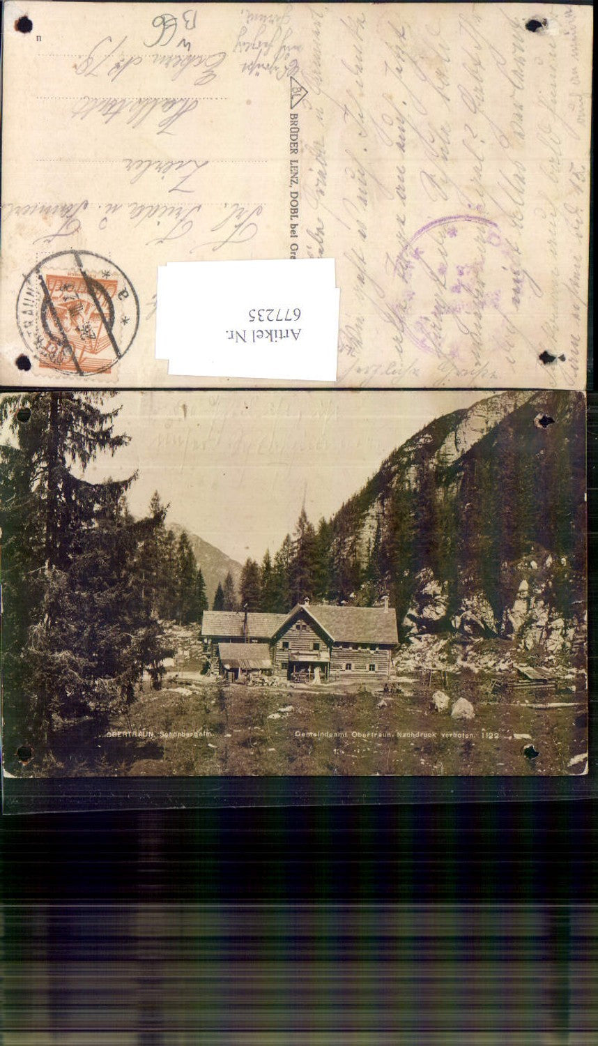 677235,Foto-AK Obertraun Schönbergalm