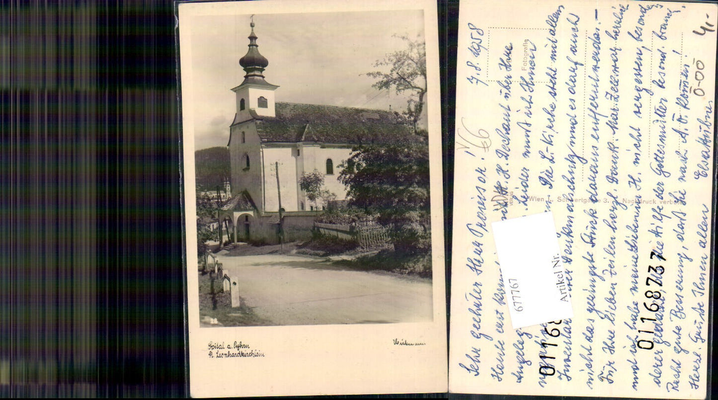 677767 Spital am Pyhrn St. Leonhardkirchlein St. Leonhard pub Hubmann 28