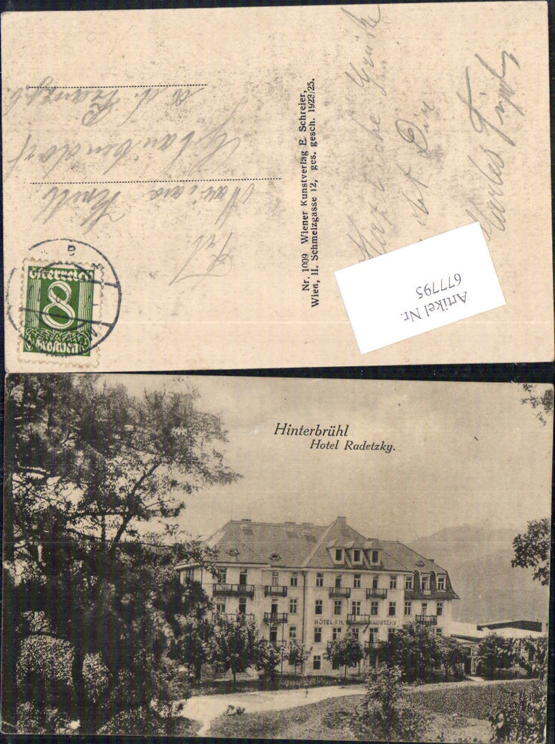 677795 Hinterbrühl bei Mödling Hotel Radetzky 1925