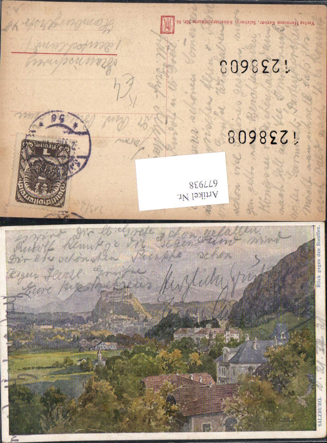 677938 Künstler AK Edward Theodore Compton Salzburg Stauffen