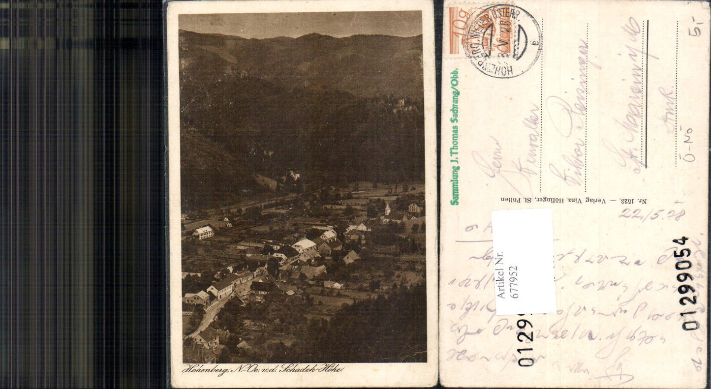 677952 Hohenberg Schadek Höhe Stp. Sammlung J. Thomas Sachrang