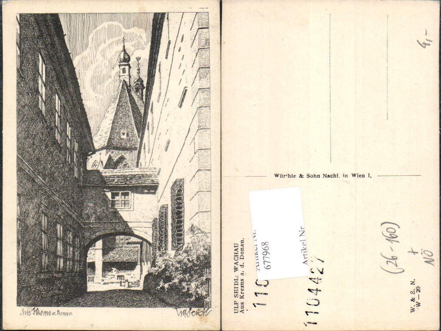 677968 Künstler AK Ulf Seidl Wachau Krems an der Donau