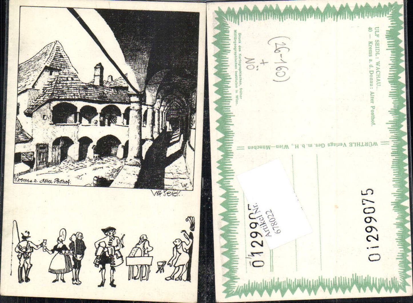 678022 Künstler AK Ulf Seidl Wachau Krems an der Donau Posthof