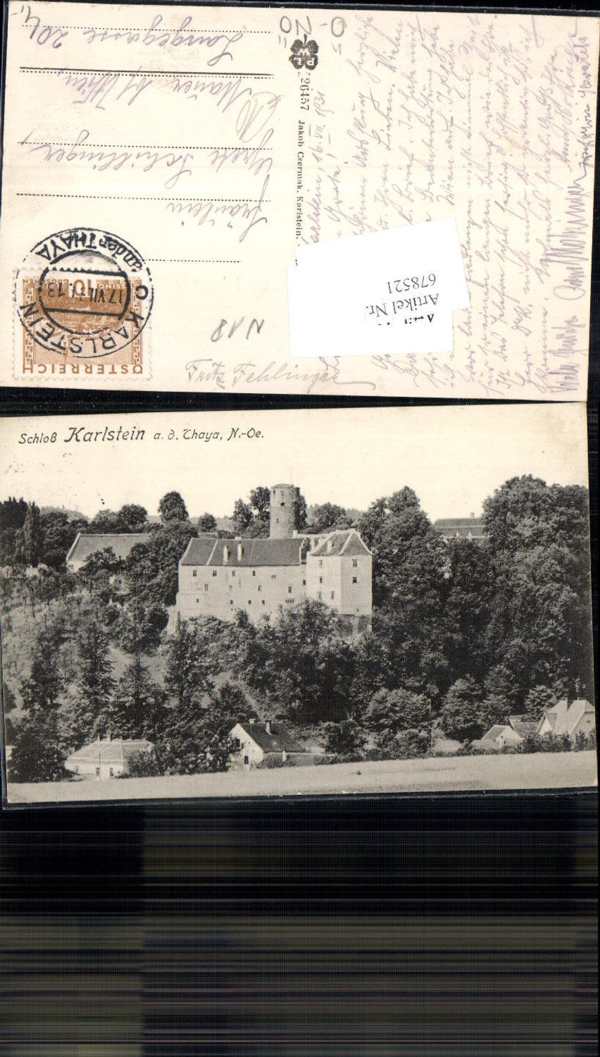 678521 Karlstein an der Thaya Schloss gel. n. Mauer Wien Liesing