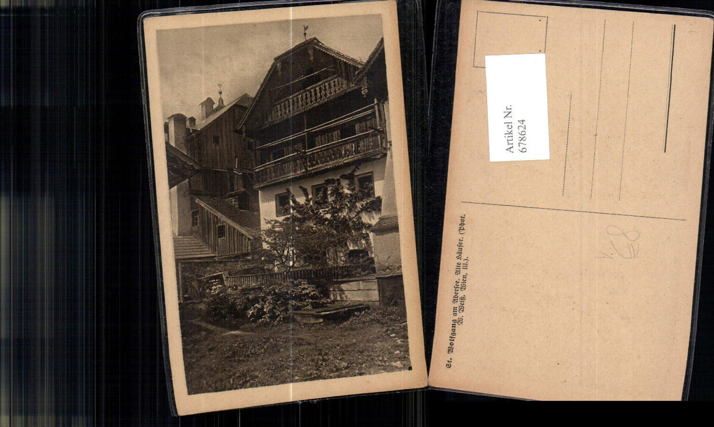 678624 St. Wolfgang am Wolfgangsee Alte Häuser Abersee phot. W. Weiß Wien
