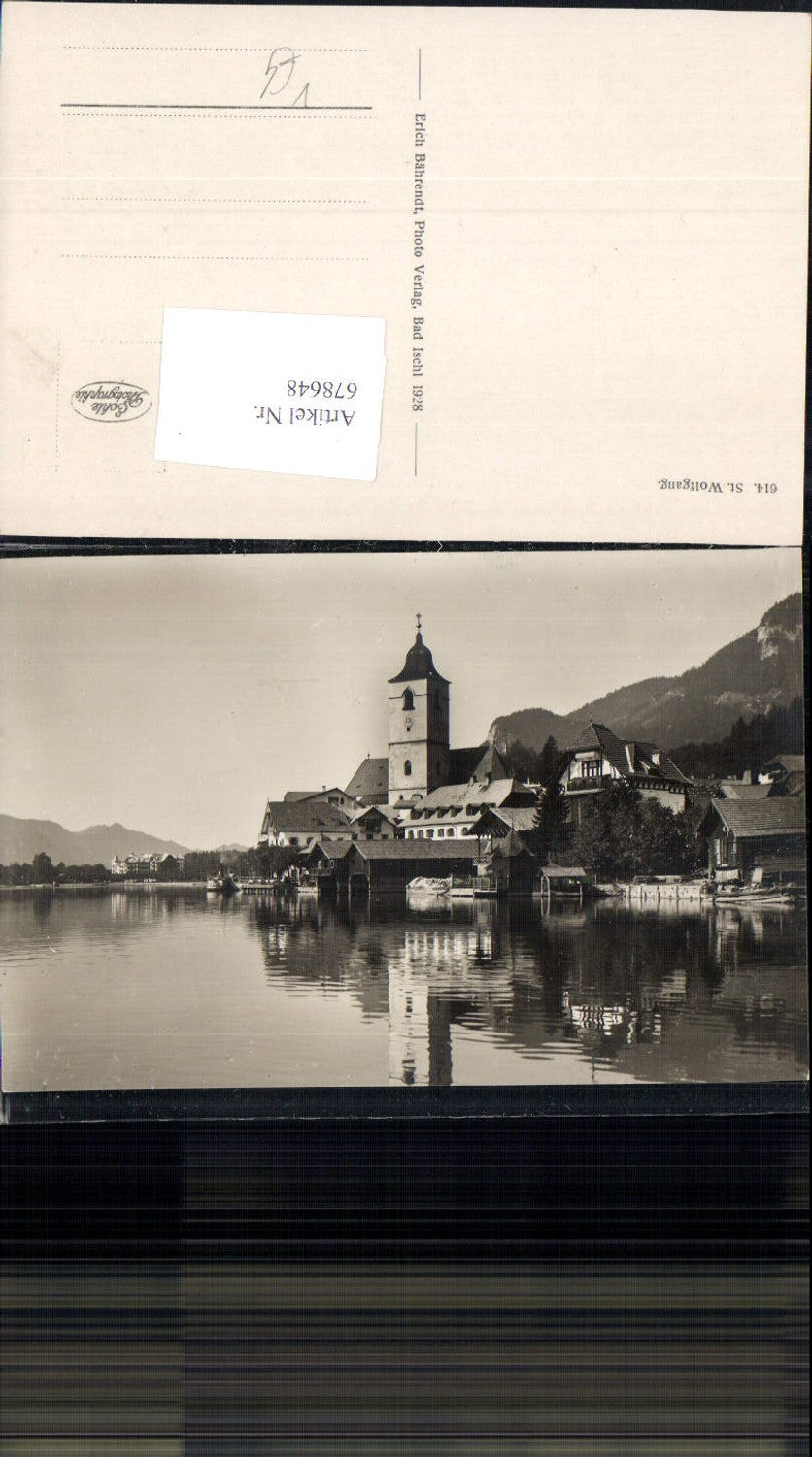 678648 seltene Foto-AK St. Wolfgang am Wolfgangsee pub Erich Bährendt 614