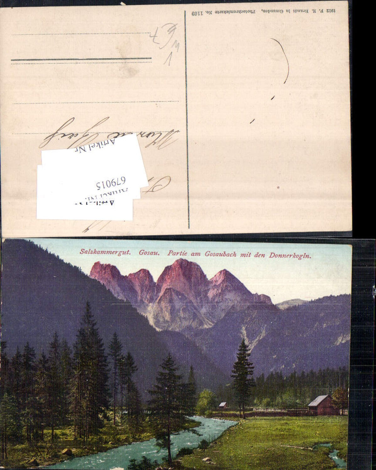 679015 Gosau Partie am Gosaubach Donnerkogln Salzkammergut pub Brandt 1169