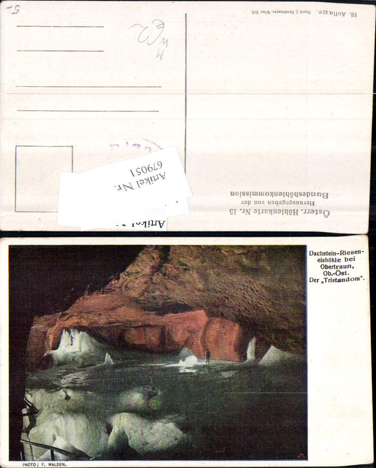 679051 Obertraun Höhlenkarte Höhle dachstein Rieseneishöhle