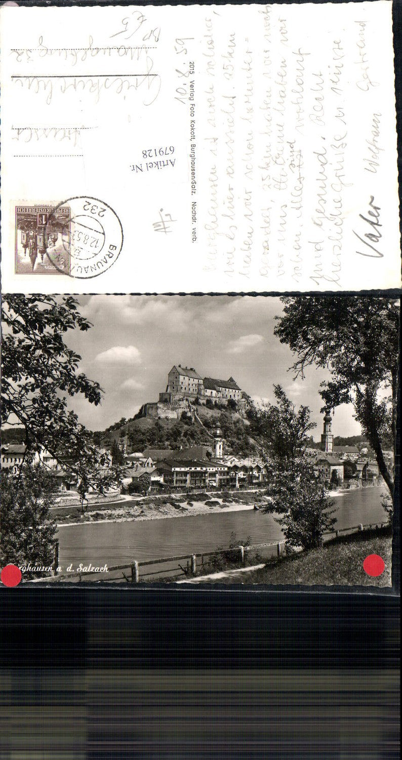 679128 Burghausen an der Salzach, Bahnpost Braunau Wels, Train 232