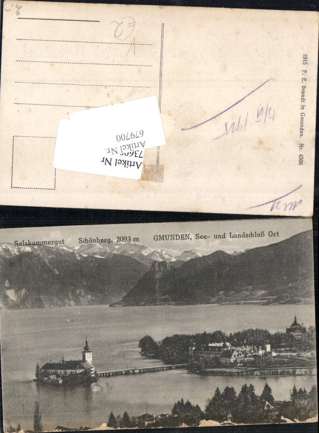 679700 Gmunden am Traunsee Schloss Ort Orth pub Brandt 4506