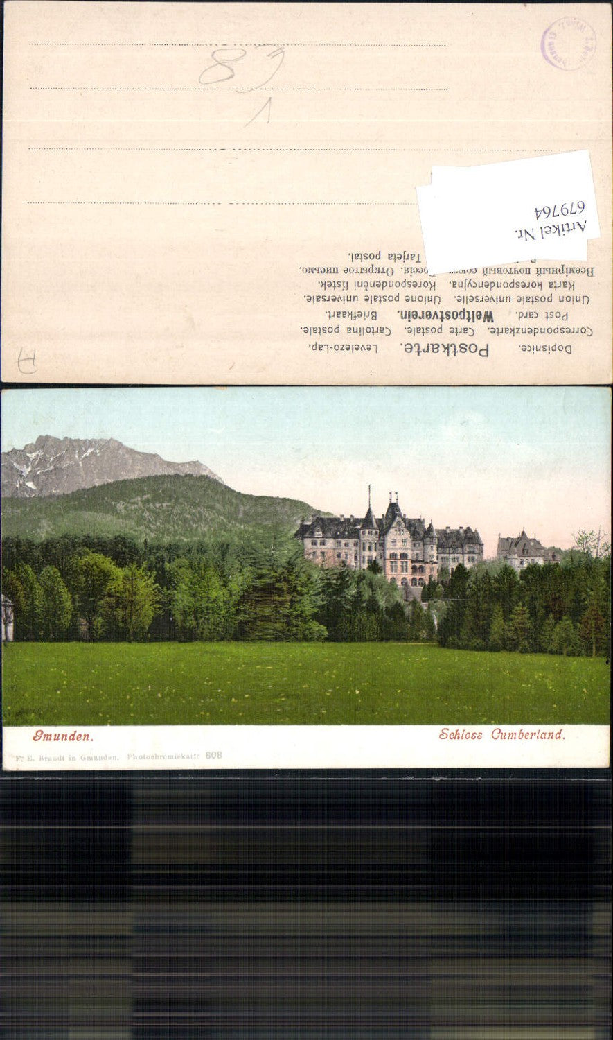 679764 Gmunden am Traunsee Schloss Cumberland pub Brandt 608
